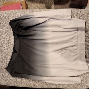 Torrid. Off Sholder sweatshirt. Black/white ombre. 2